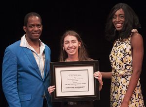 L to R: Van Dirk Fisher, Christine Rosenblatt - Best Costume Design Award, and Martin Photo