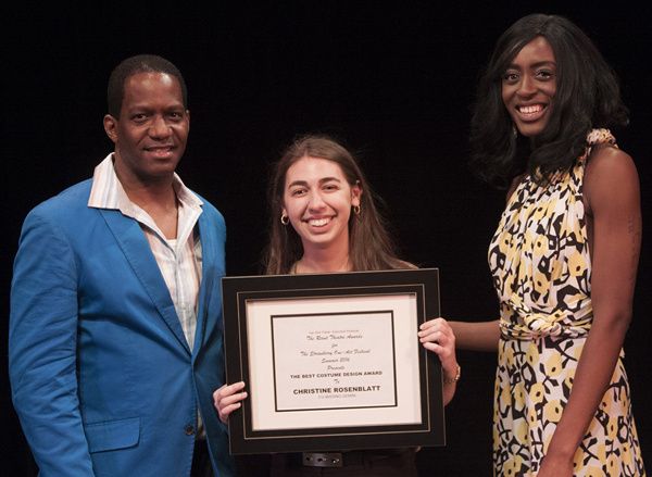 L to R: Van Dirk Fisher, Christine Rosenblatt - Best Costume Design Award, and Martin Photo
