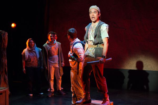 Jackson Perrin (front) with Catherine Landeta, Jamen Nanthakumar, Brendan Malafronte  Photo