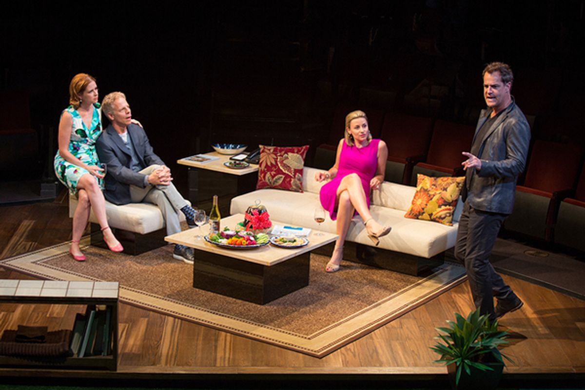 Jenna Fischer appears as Corky, Greg Germann as Norm, Alexandra Henrikson as Laura, and Josh Stamberg as Gerald at 