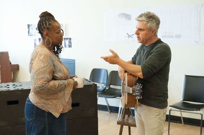 Kecia Lewis and director Neil Pepe Photo