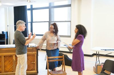 Director Neil Pepe, Kecia Lewis and Rebecca Naomi Jones Photo