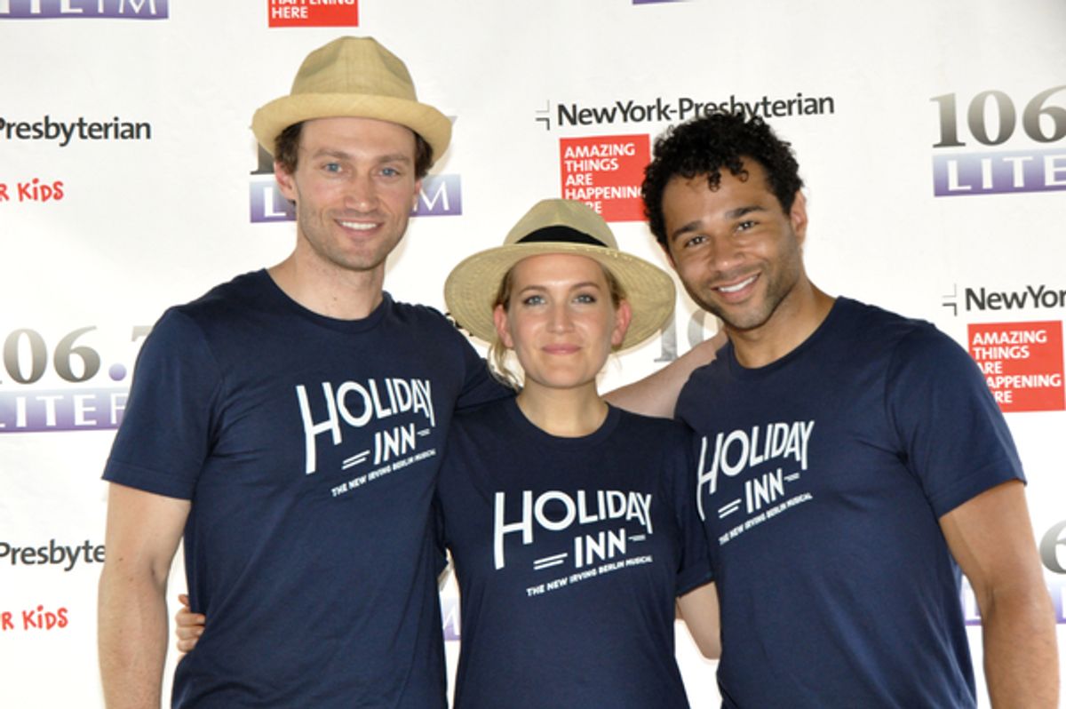Bryce Pinkham, Lora Lee Gayer and Corbin Bleu at 