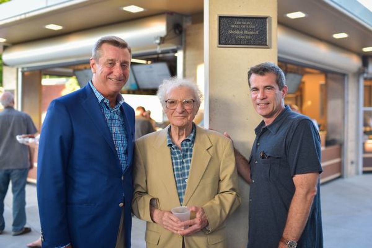 Dennis M. Reagan, Sheldon Harnick, Mike Isaacson at 