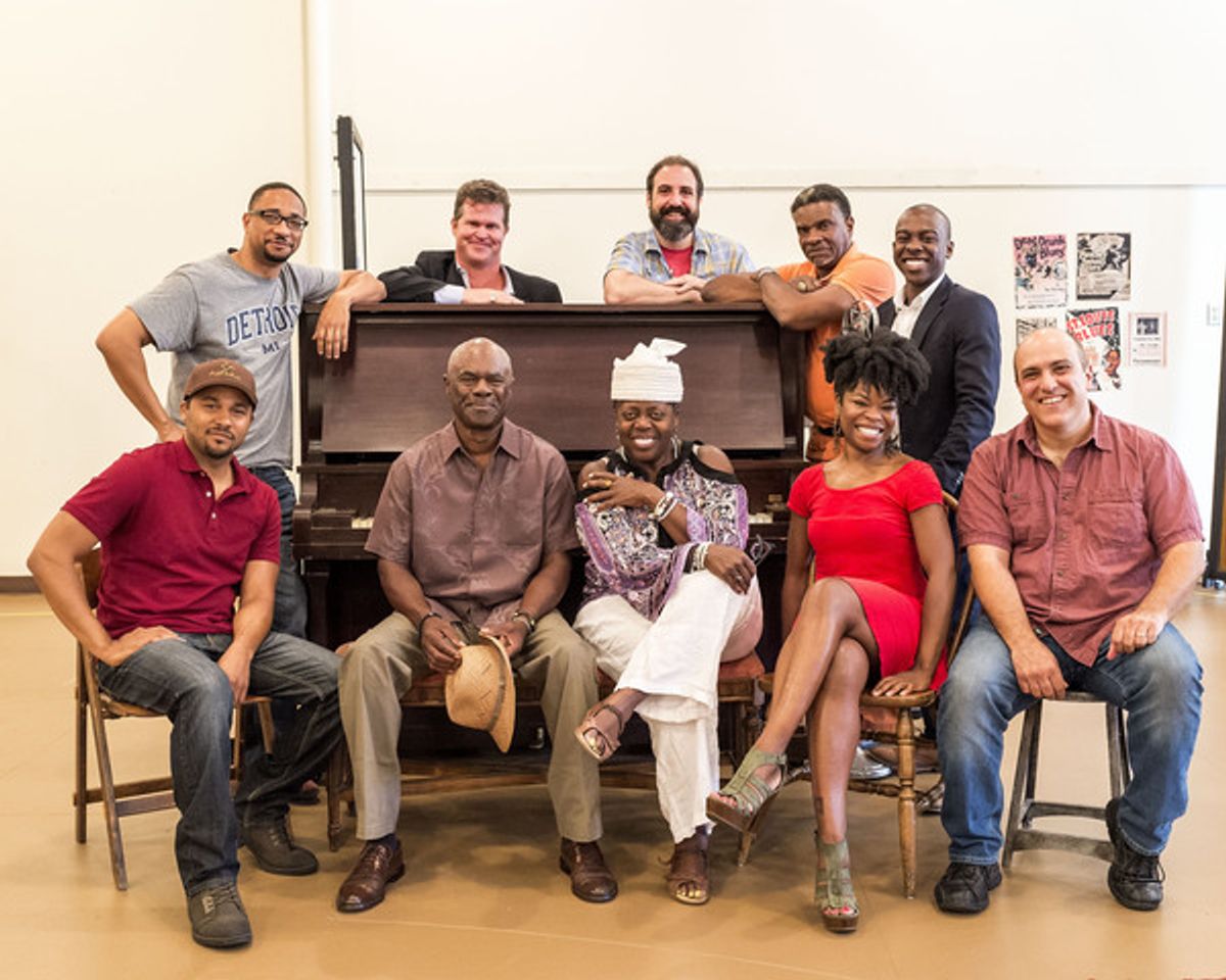 The cast for August Wilson's MA RAINEY'S BLACK BOTTOM: (front) Jason Dirden, Glynn Turman, Lillias White, Nija Okoro, Matthew Henerson; (rear) Damon Gupton, Greg Bryan, Ed Swidey, Keith David and Lamar Richardson at 