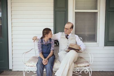 Chloe Irwin and Thomas Becker (Scout Finch and Atticus Finch) Photo