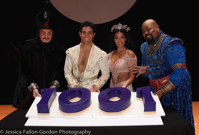 Jonathan Freeman, Adam Jacobs, Courtney Reed and James Monroe Iglehart Photo