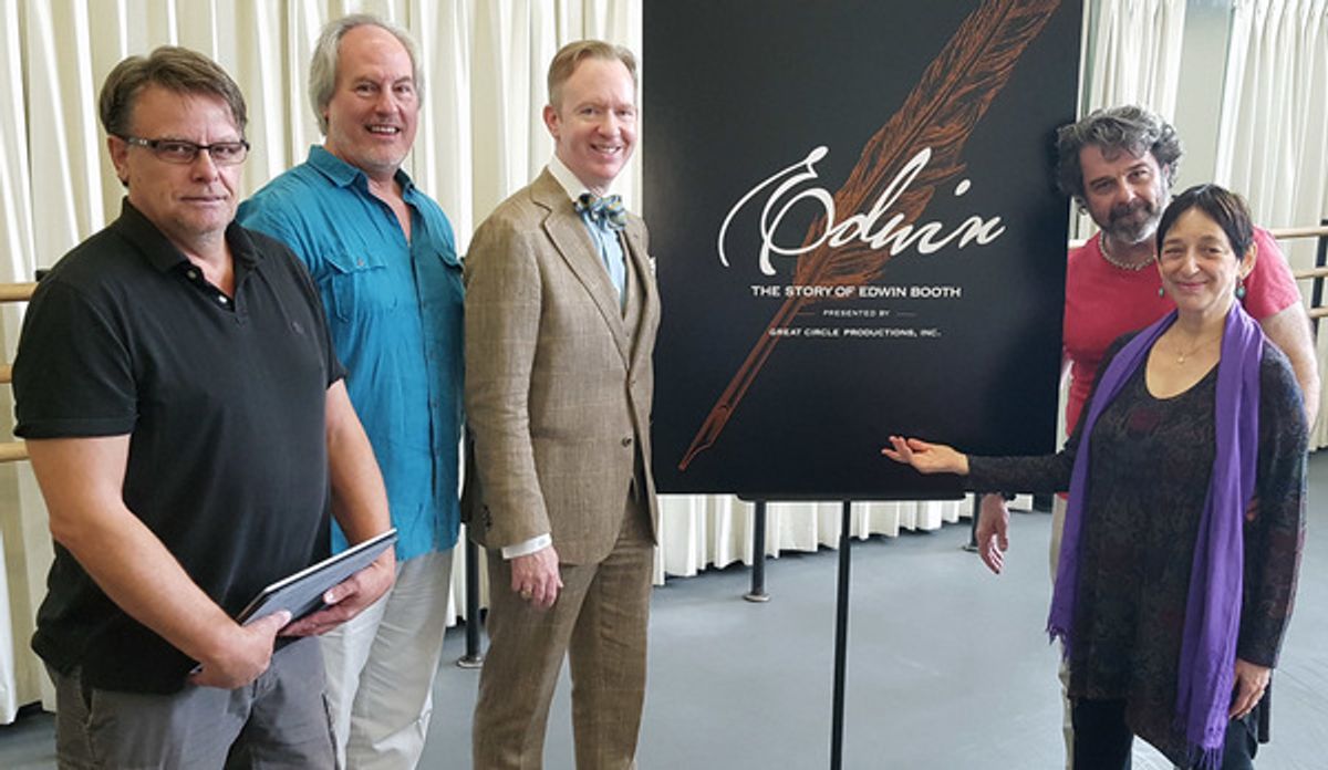 The Creative Team: Chad McArver (set designer), Hugh Murphy (music director), David Zyla (costume designer), Christopher Scott (director), Jane Kosminsky (artistic/executive director) at 