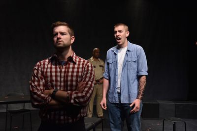 Shaun Baer, Randolph Johnson and Michael Owen Achenbach in PEN, music and lyrics by L Photo