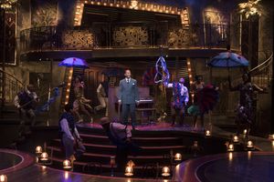 Mark G Meadows (Jelly Roll Morton) with the cast of JELLY'S LAST JAM at Signature The Photo