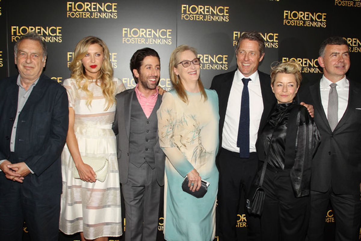 New York, NY -  - 8/9/16 - Paramount Pictures Presents the New York Premiere of ''FLORENCE FOSTER JENKINS''. The film stars Hugh Grant, Meryl Streep, Simon Helberg and Nina Arianda. It is directed by Stephen Frears, and releases in theaters nationwide on  at 