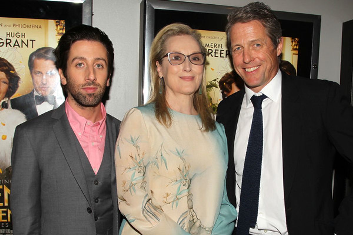 New York, NY -  - 8/9/16 - Paramount Pictures Presents the New York Premiere of ''FLORENCE FOSTER JENKINS''. The film stars Hugh Grant, Meryl Streep, Simon Helberg and Nina Arianda. It is directed by Stephen Frears, and releases in theaters nationwide on  at 