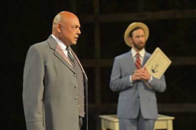 (L to R) Michael Torres as Fergus Crampton and Matthew Baldiga as Valentine in Califo Photo