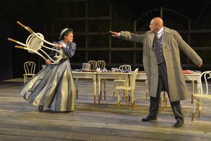 (L to R) Sabina Zuniga Varela as Gloria and Michael Torres as Fergus Crampton in Cali Photo