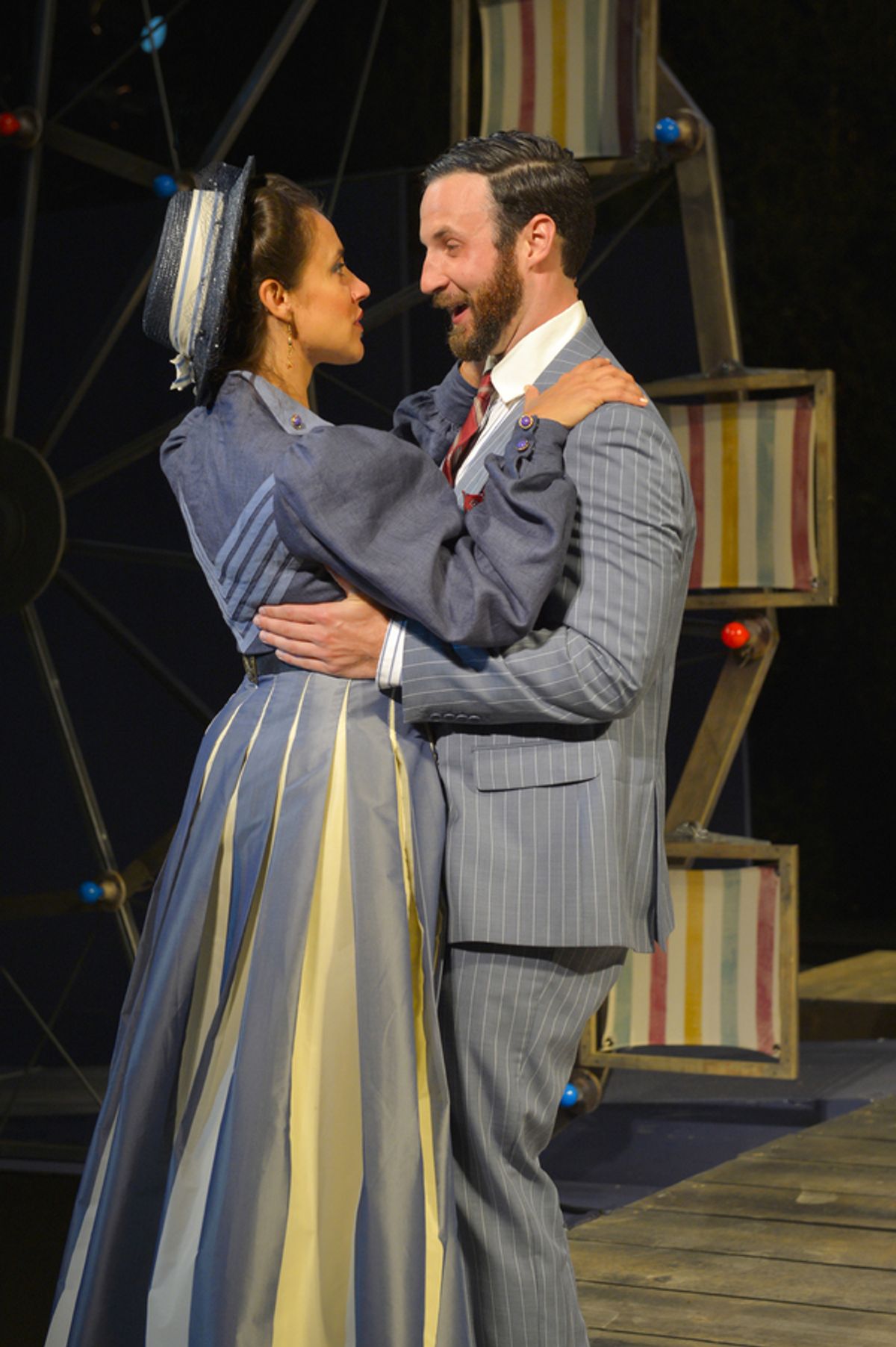 (L to R) Sabina Zuniga Varela as Gloria and Matthew Baldiga as Valentine in California Shakespeare Theater''s production of Shaw''s YOU NEVER CAN TELL, directed by Lisa Peterson; photo by Kevin Berne. at 