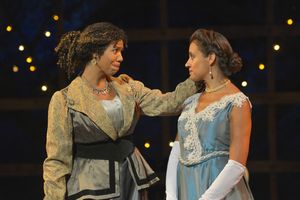 (L to R) Elizabeth Carter as Mrs. Clandon and Sabina Zuniga Varela as Gloria in Calif Photo