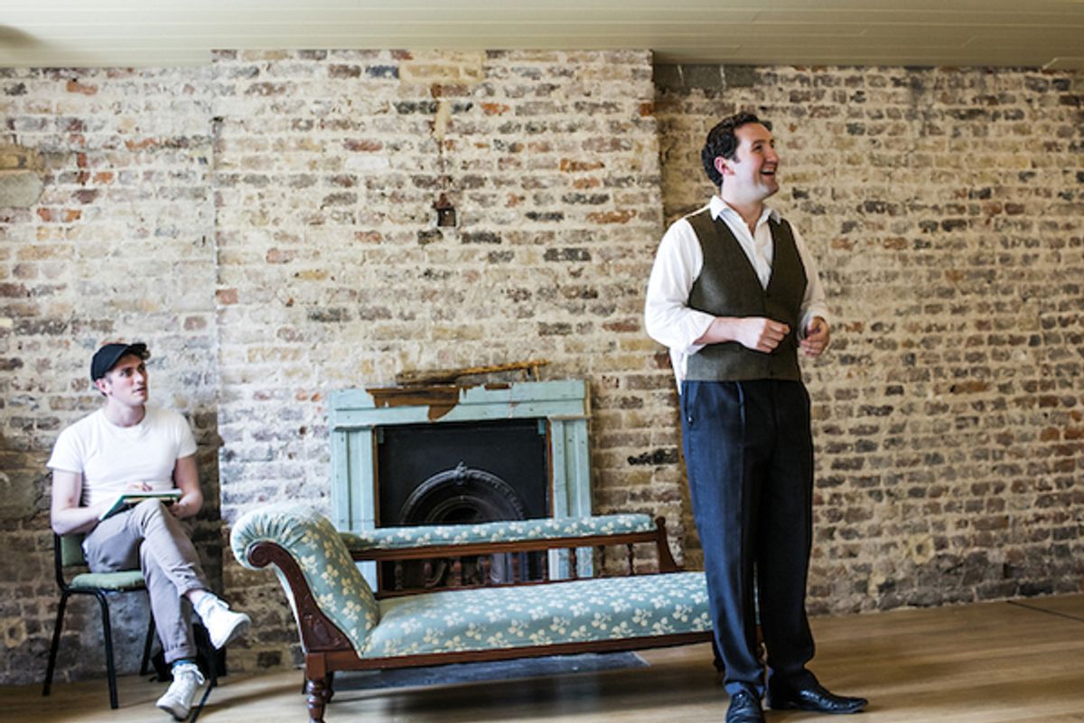 David Burnett (John Dunne), John Hollingworth (WH Auden) at 