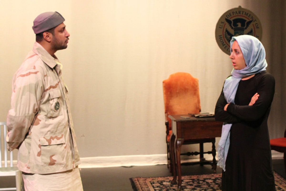 Adeel Ahmed as Waleed and Nazli Sarpkaya as Saliyah at 