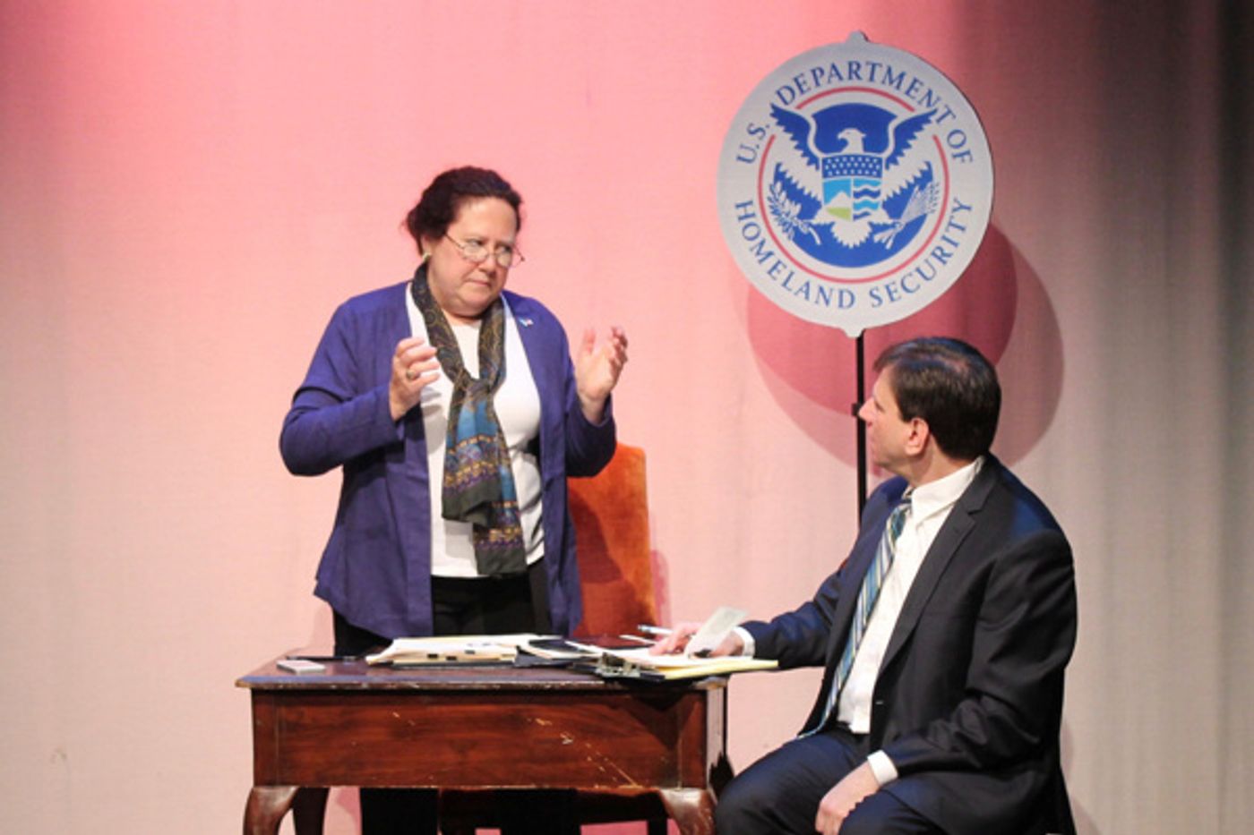 Photo Flash: First Look at the Political Intrigue in DEBRIEFING at FringeNYC  Image