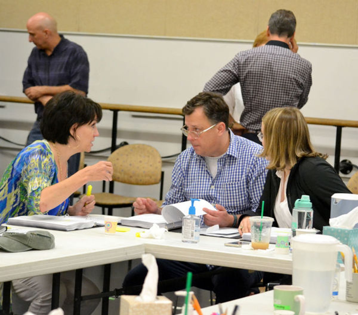 Beth Leavel, Brooks Ashmanskas, and Caitlin Kinnunen  at 