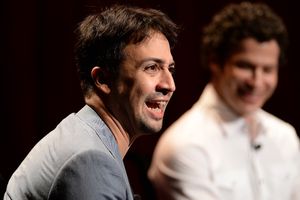 GREASE LIVE: Lin-Manuel Miranda talks onstage during FOX''s GREASE LIVE Q&A With the Creative Team at the Hudson Ballroom on Monday, August 15, 2016 in New York City. (Photo by Anthony Behar/Fox/PictureGroup) @ BroadwayWorld GREASE LIVE: Lin-Manuel Miranda talks onstage during FOX''s GREASE LIVE Q&A With the Photo