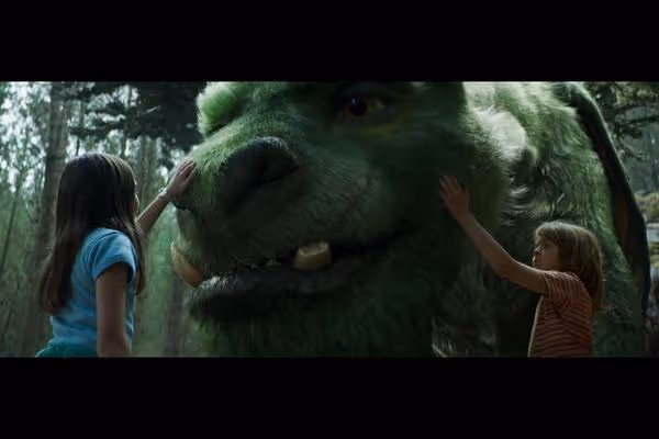 Oakes Fegley is Pete and Oona Laurence is Natalie in Disney's PETE'S DRAGON, the stor Photo
