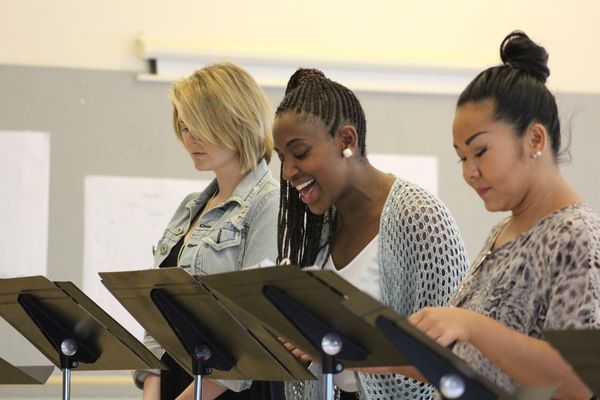 String Rehearsal. Photo by Andrew Garrett. Property of Village Theatre. Photo