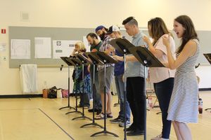 String Rehearsal. Photo by Andrew Garrett. Property of Village Theatre. Photo