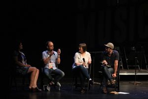 String Talkback.  Photo by Andrew Garrett. Property of Village Theatre. Photo