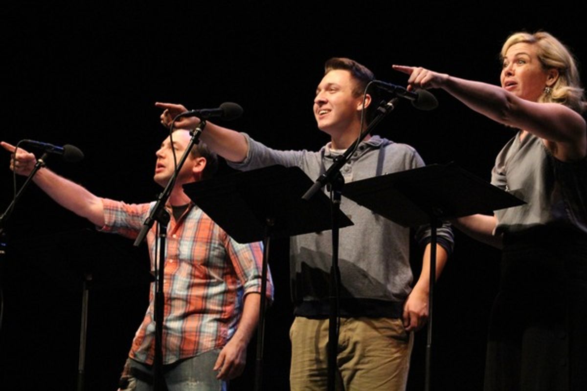 Writing Kevin Taylor.  Photo by Andrew Garrett. Property of Village Theatre. at 