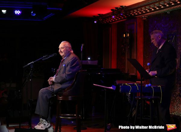Fyvush Finkel performs a preview of his show with Steve Michaels at the piano and Ian Photo