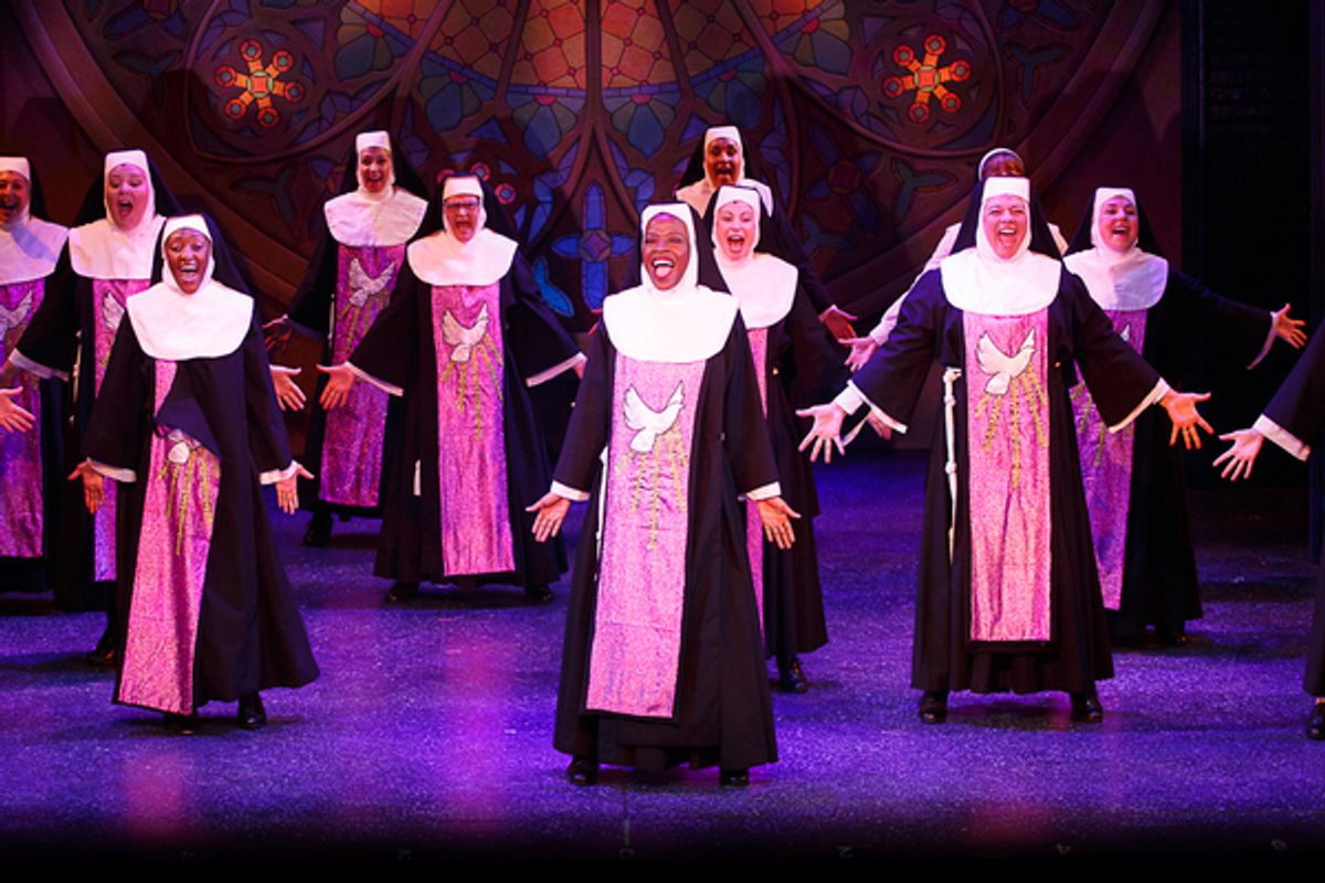 Jeannette Bayardelle (Deloris Van Cartier) and the cast of Theatre By The Sea''s SISTER ACT at 
