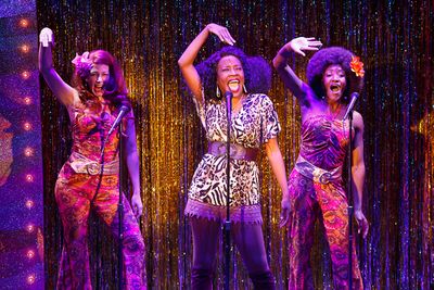 Jeannette Bayardelle (Deloris Van Cartier) with Cara Salerno (Michelle) and Tyla Coll Photo