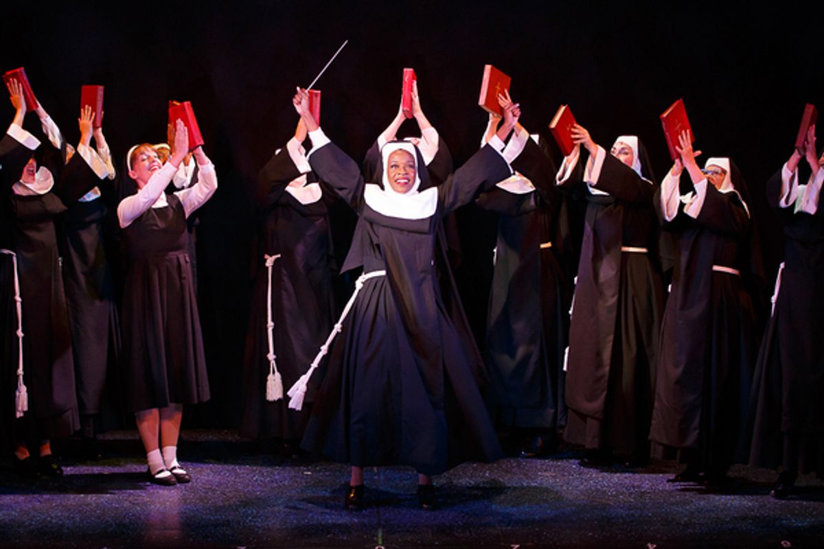 Jeannette Bayardelle (Deloris Van Cartier) and the cast of Theatre By The Sea''s SISTER ACT at 