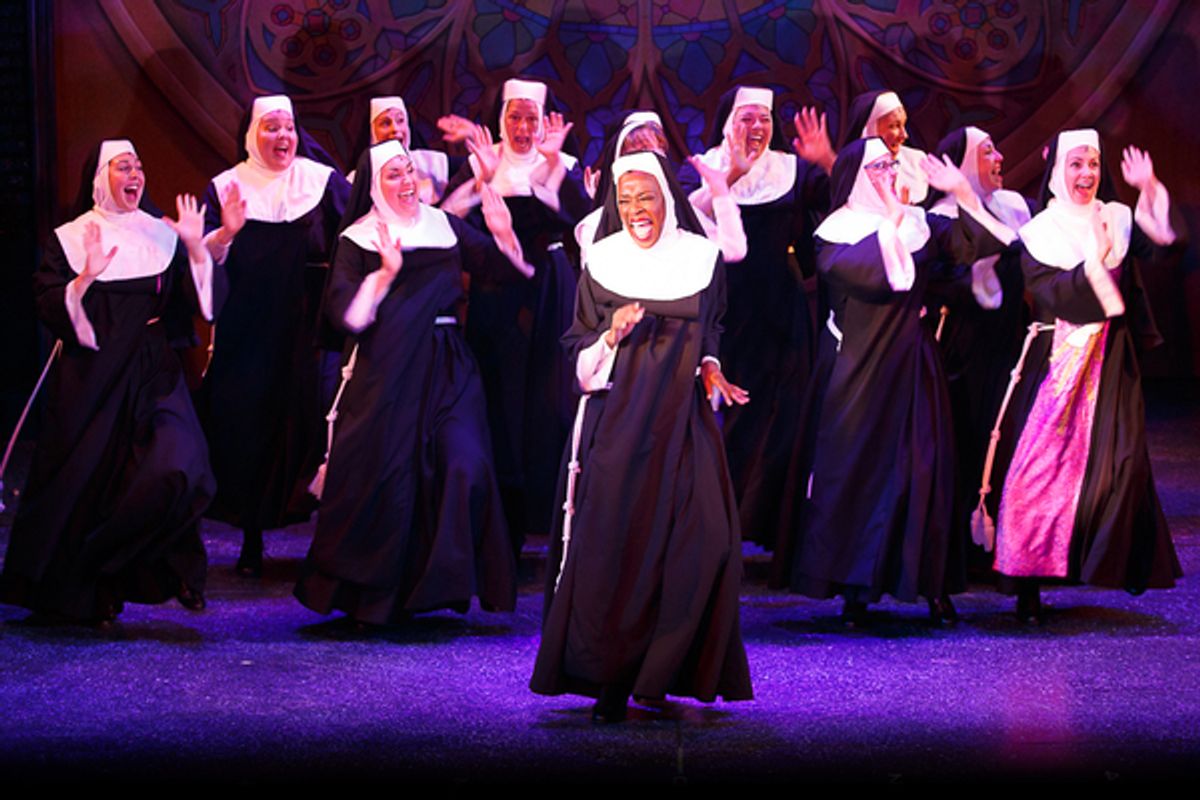 Jeannette Bayardelle (Deloris Van Cartier) and the cast of Theatre By The Sea''s SISTER ACT at 