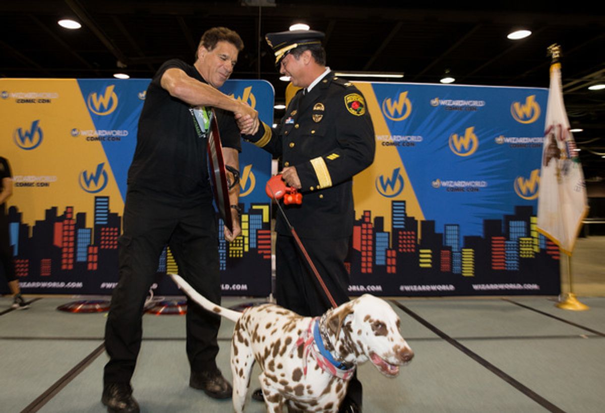 Lou Ferrigno and Commander John Ramirez  at 