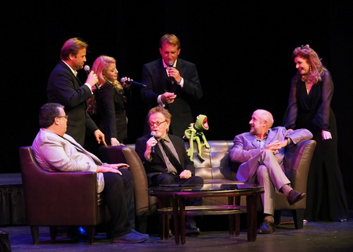 David Bossert, James C. Mulligan, Carly Bracco, Paul Williams, Kermit The Frog, Rex Smith, Roy P. Disney, and Morgan Brittany at 