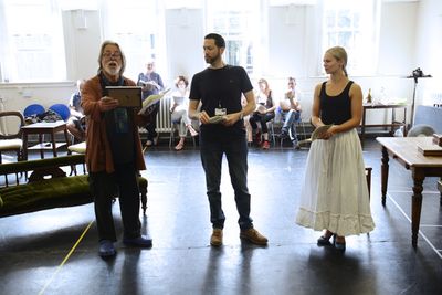 Barrie Rutter, Matthew Booth and Sophia Hatfield Photo