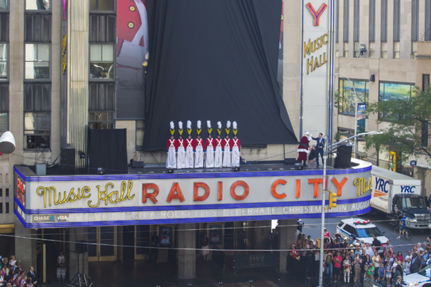Photo Flash: The Rockettes Prance in CHRISTMAS IN AUGUST Outside Radio City Photo Flash: The Rockettes Prance in CHRISTMAS IN AUGUST Outside Radio City Image