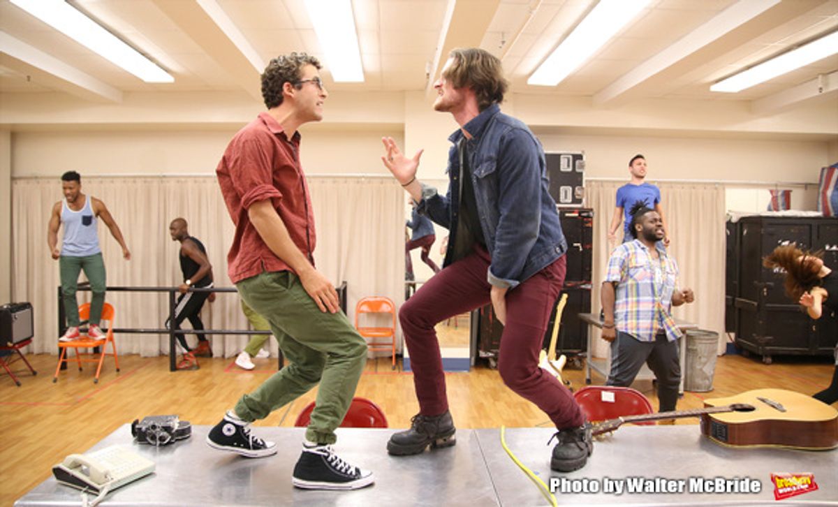 Danny Harris Kornfeld and Kaleb Wells and cast at 