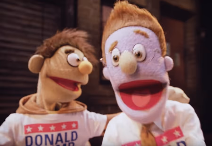 VIDEO: Ledinsky's Controversial Donald Trump Music Video Features AVENUE Q Puppets and Cast Image