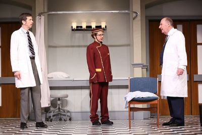 Robert Stanton, Sarah Manton, and Paxton Whitehead Photo