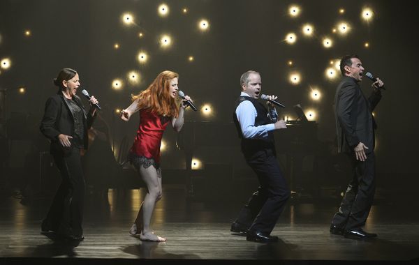 Sally Ann Triplett, Teal Wicks, Damian Humbley, and Andrew LippA Photo