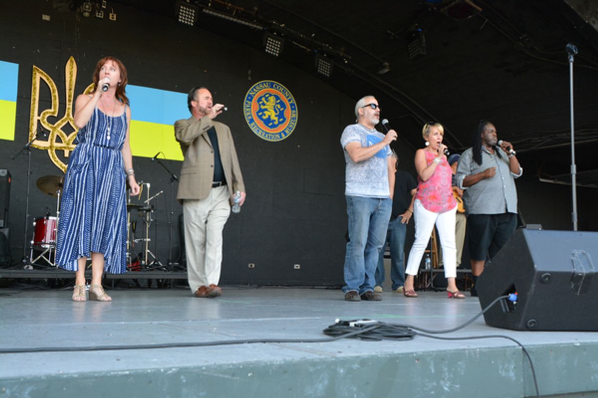 Rita Harvey, Craig Schulman, Danny Zolli, Carter Calvert and Roosevelt Andre Credit at 