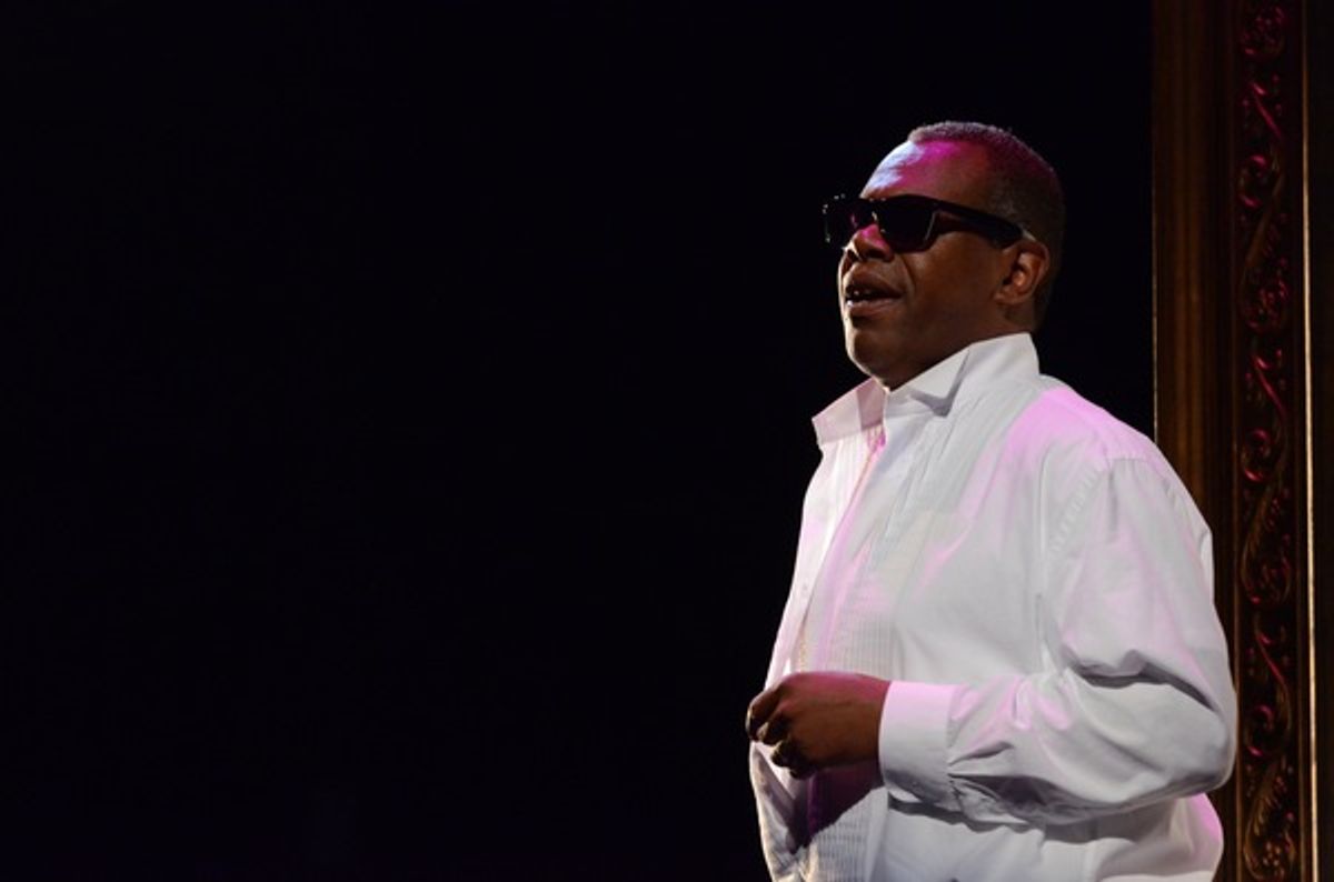 Craig Wallace as Miles Davis in Satchmo at the Waldorf at Mosaic Theater Company of DC, August 25â€”September 25, 2016. Photo by Stan Barouh. at 