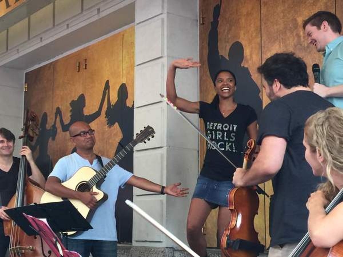 Renee Elise Goldsberry, Rory O'Malley, & The Ham4Ham Band at 