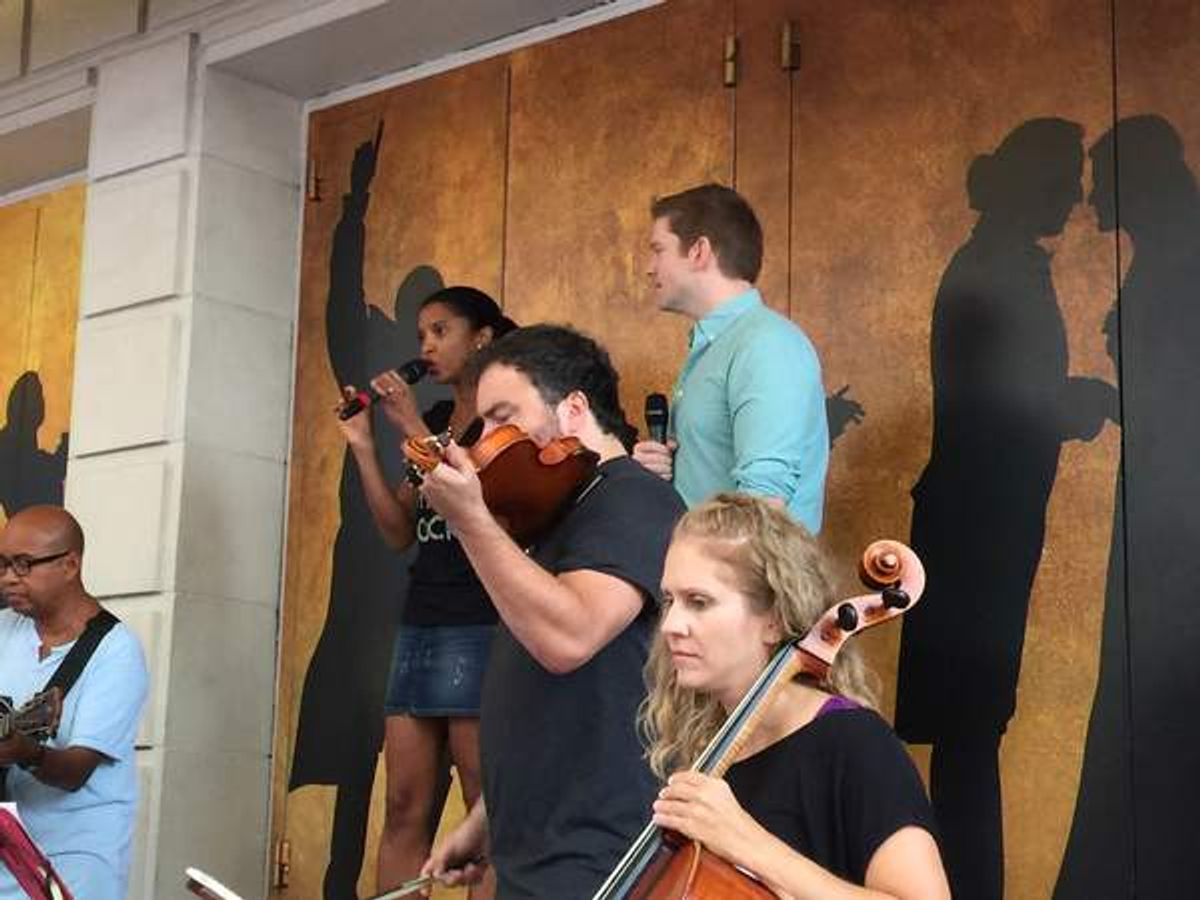 Renee Elise Goldsberry & Rory O'Malley at 