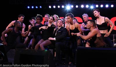 Bianca Marroquin, Jason Danieley and the cast of Chicago Photo