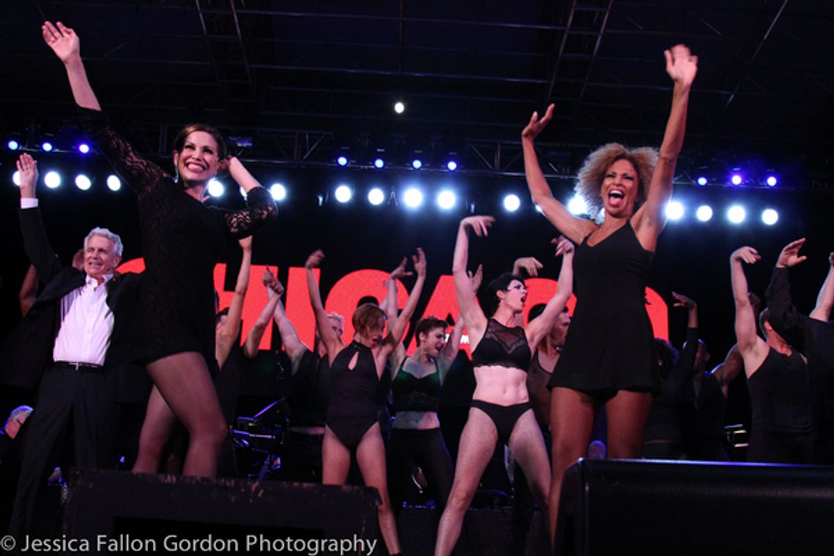 Bianca Marroquin, Lana Gordon and the cast of Chicago at 