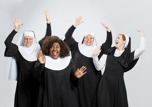 Sally Neumann Scamfer  as Sister Mary Lazarus, Zhomontee Watson, Sara Mattix  as Sist Photo